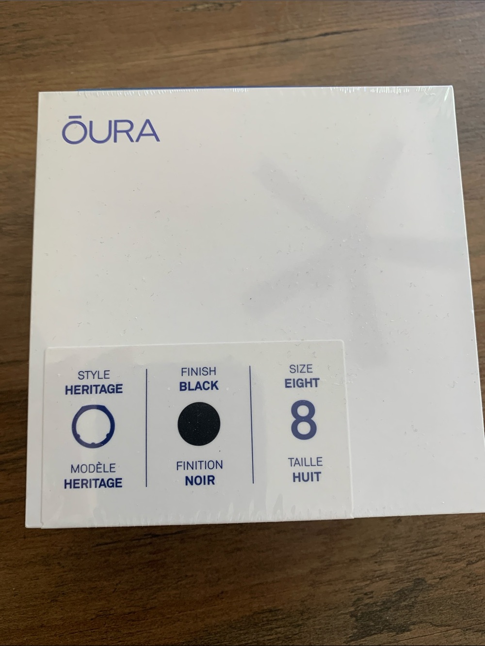 New ŌURA Heritage Ring sealed Box - Black Finish (Size 8) Gen 3